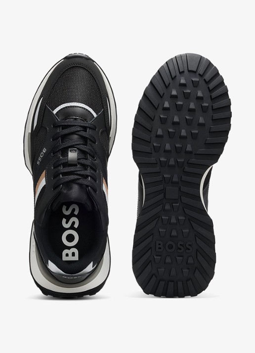 BOSS Jonah sneaker met mesh details - detail 5 zwart