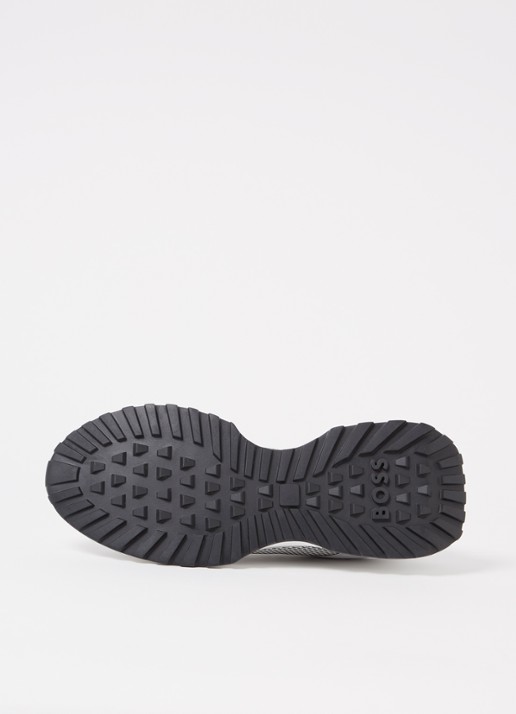 BOSS Jonah sneaker met mesh details - detail 4 lichtgrijs