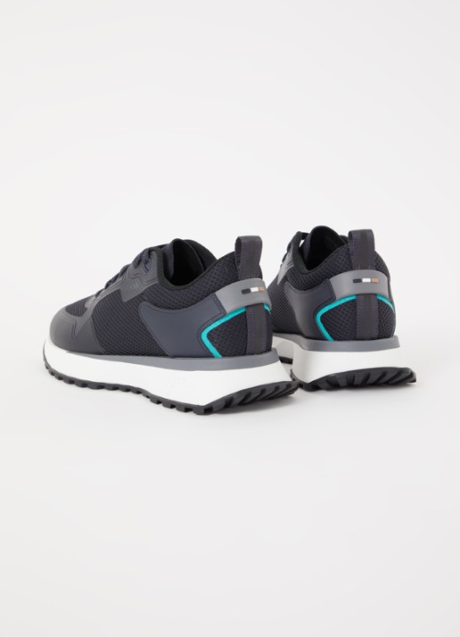 BOSS Jonah sneaker met mesh details - detail 3 donkerblauw