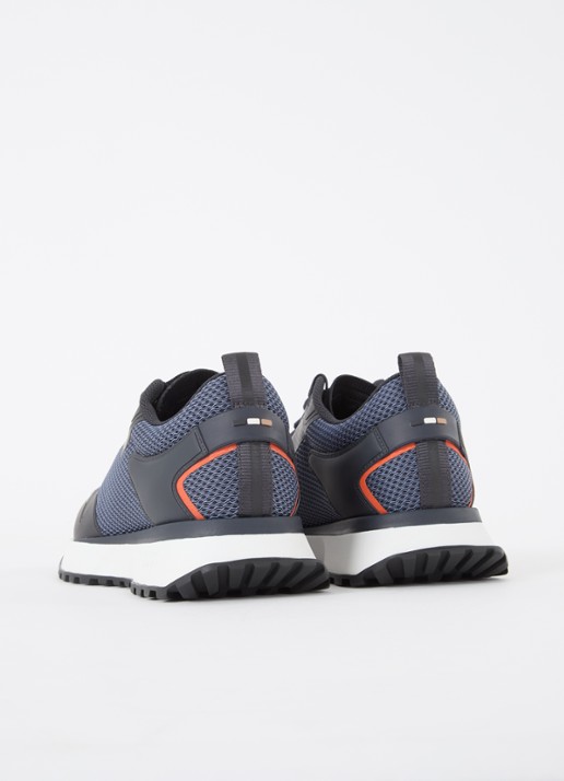 BOSS Jonah sneaker met mesh details - achterkant indigo