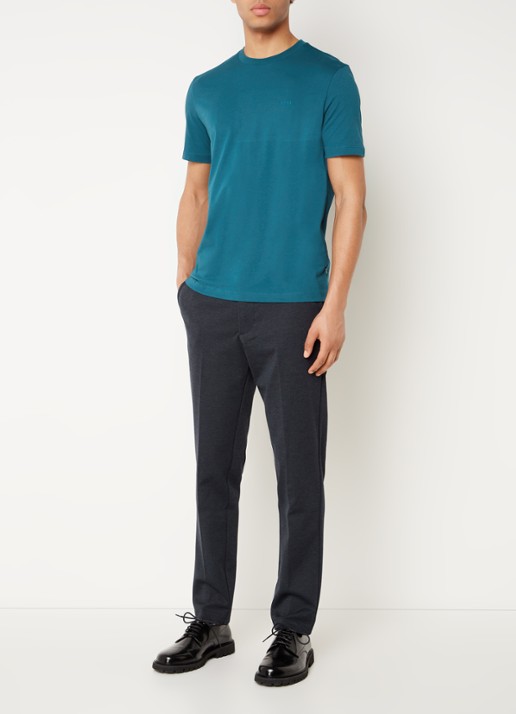 BOSS Kaiton slim fit chino met steekzakken - voorkant 5 donkerblauw