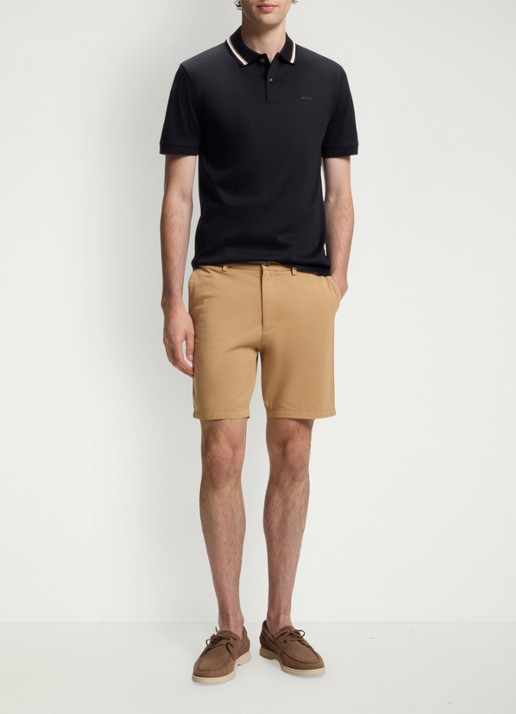 BOSS Korte broek met steekzakken - voorkant 5 beige