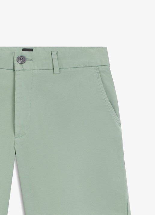 BOSS Korte broek met steekzakken - detail 4 open green-373