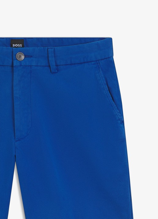 BOSS Korte broek met steekzakken - detail 6 blauw