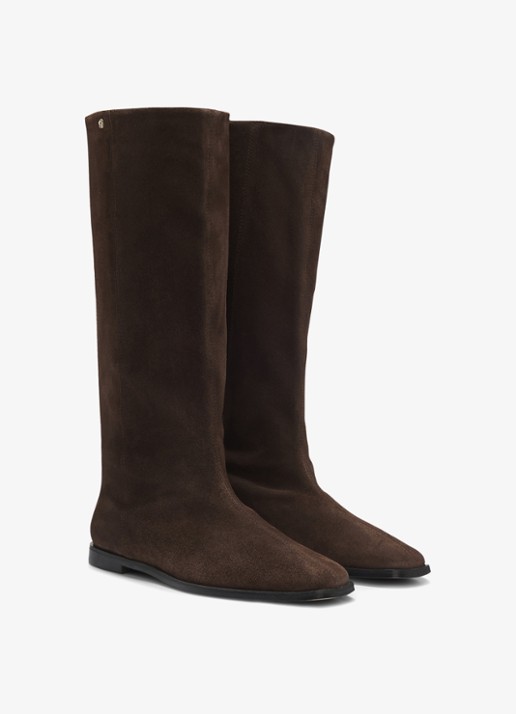 BOSS Laars van leer - detail dark brown-207 / bruin