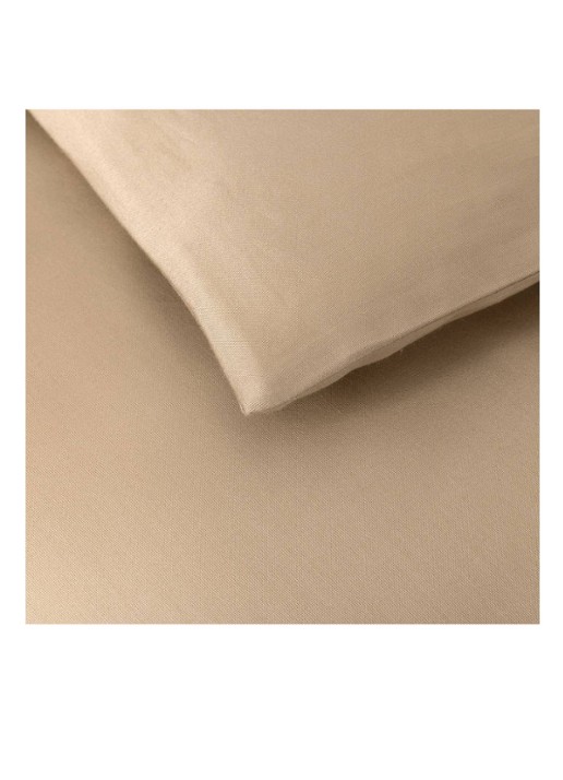 BOSS Linea dekbedovertrek van satijn 90TC - exclusief kussensloop - voorkant 2 beige