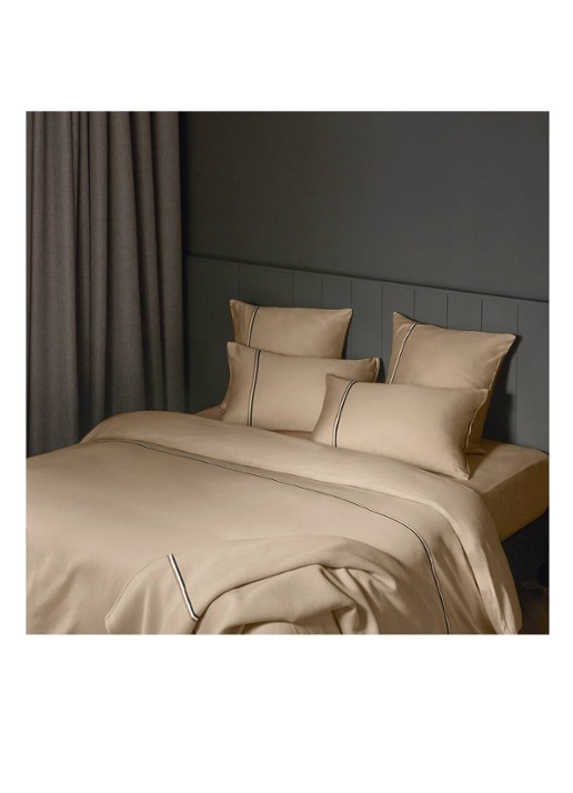 BOSS Linea laken van satijn - 90TC - achterkant 3 beige