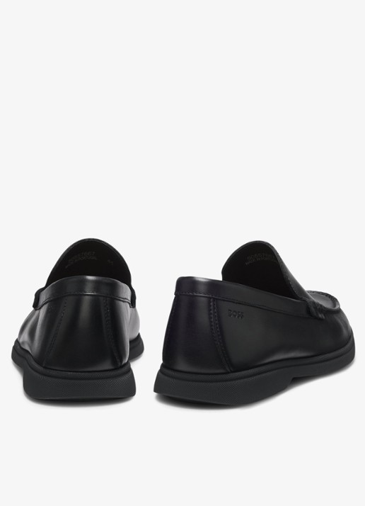 BOSS Loafer van leer - achterkant 5 zwart