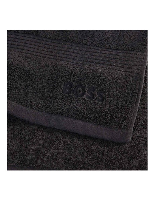 BOSS LOFT badhanddoek - 700 gr/m2 - 50 x 100 cm - voorkant 3 zwart
