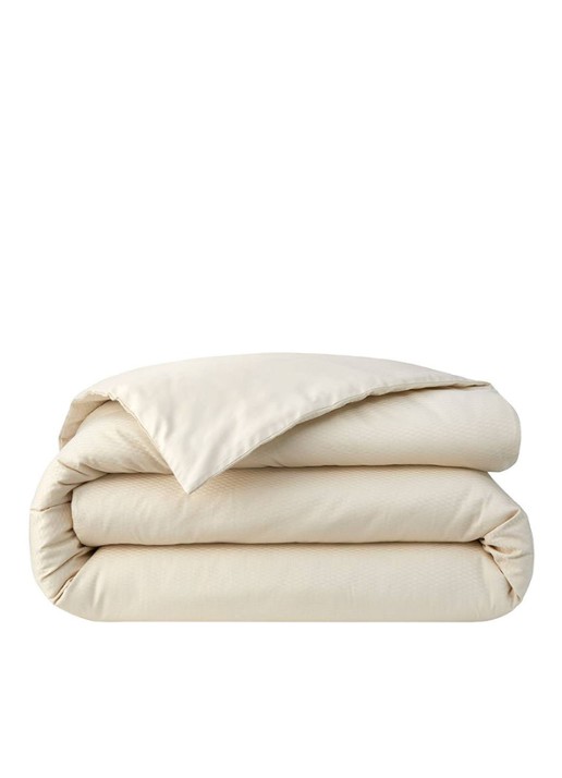 BOSS Loft dekbedovertrek van katoensatijn 300TC - exclusief kussensloop - voorkant beige