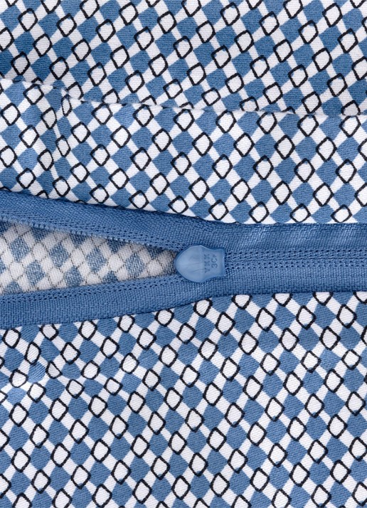 BOSS Logan dekbedovertrek van katoensatijn 200TC - exclusief kussenslopen - detail 2 blauw