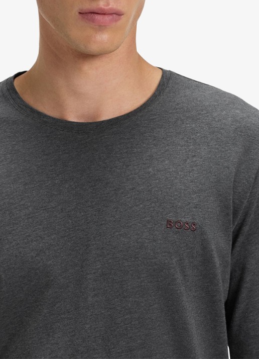 BOSS Longsleeve met logo - detail 5 grijs