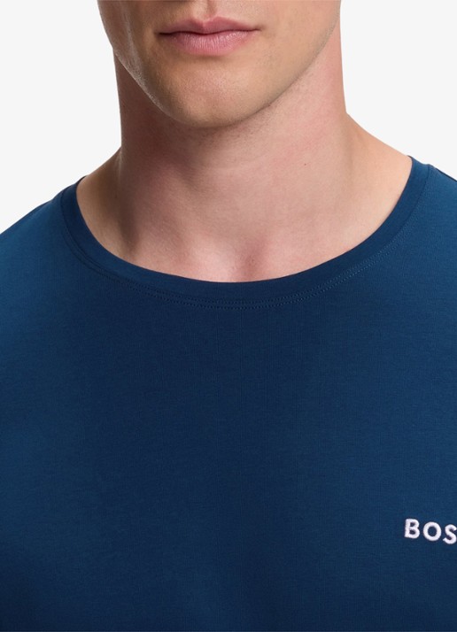 BOSS Longsleeve met logo - detail 5 donkerblauw