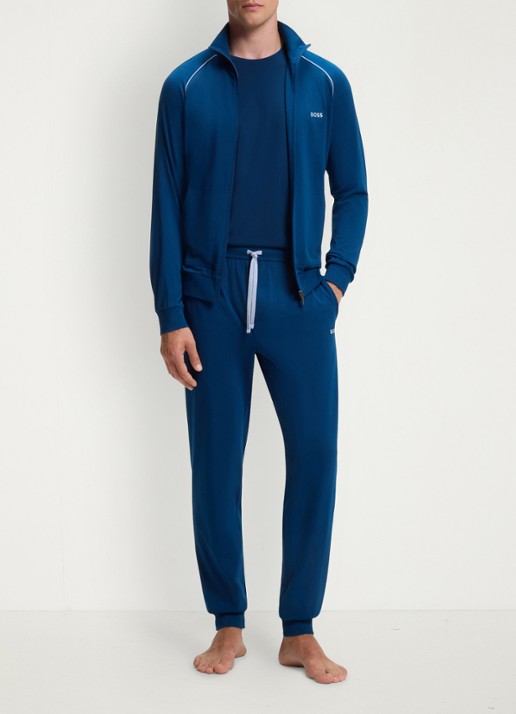 BOSS Longsleeve met logo - voorkant 2 donkerblauw