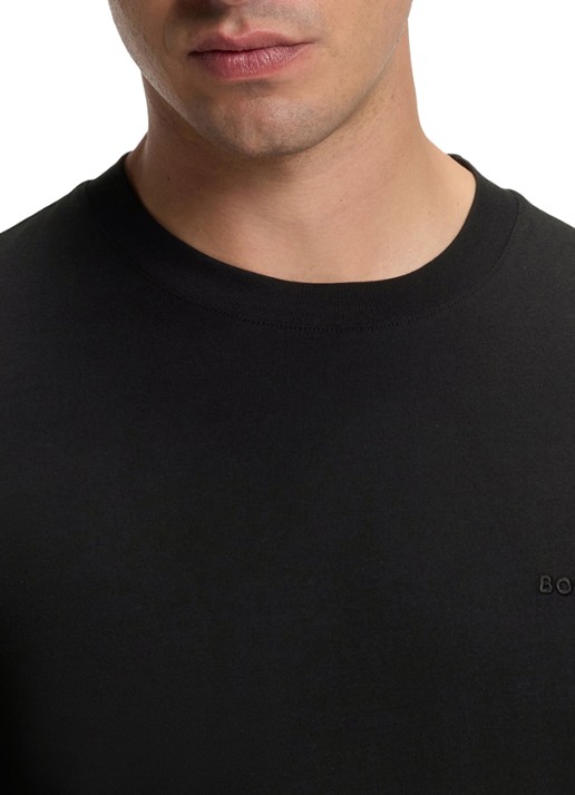 BOSS Longsleeve met logoborduring - detail 2 zwart