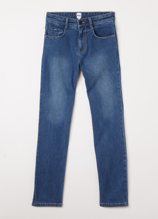 BOSS Loose fit jeans met donkere wassing