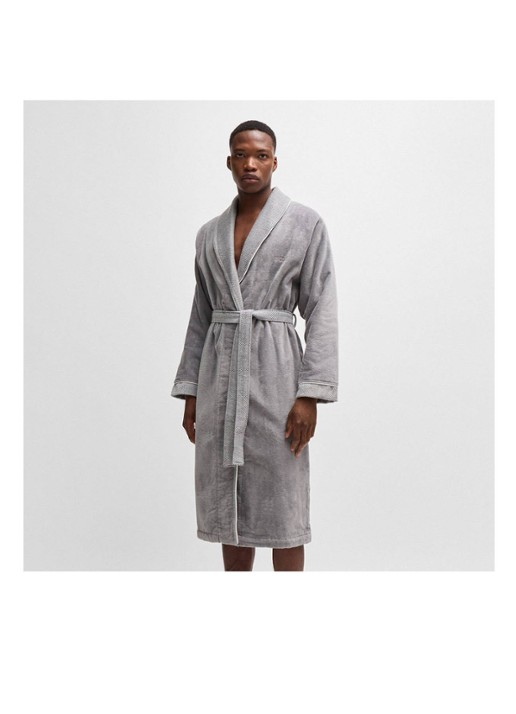 BOSS LORD     CamelH      Bath robe - detail 5 grijs