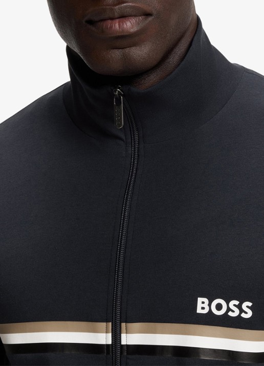 BOSS Loungeset met logo en steekzakken - detail 2 donkerblauw
