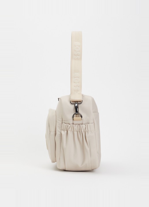 BOSS Luiertas met logoborduring en tasbedel  - detail 3 beige