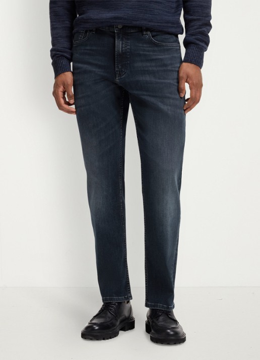 BOSS Maine regular fit jeans met donkere wassing