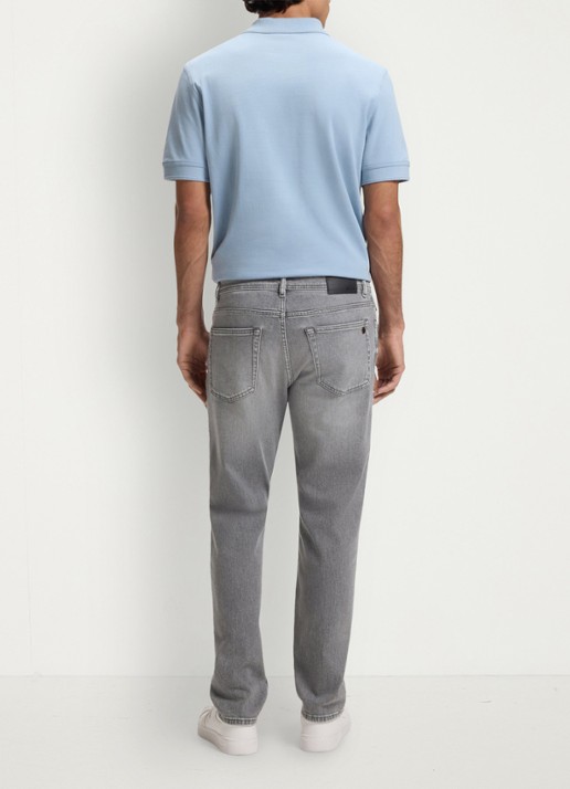 BOSS Maine straight fit jeans met gekleurde wassing - achterkant 6 grijs