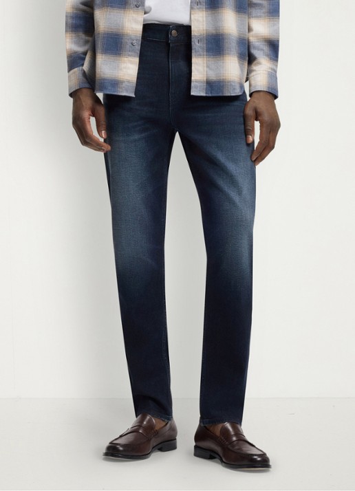 BOSS Maine straight leg jeans in katoenblend