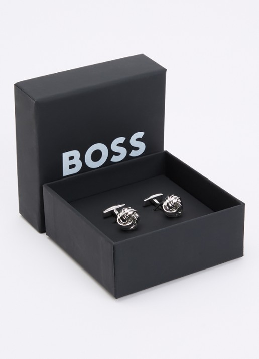 BOSS Manchetknopen met knoopdetail  - detail 2 zilver