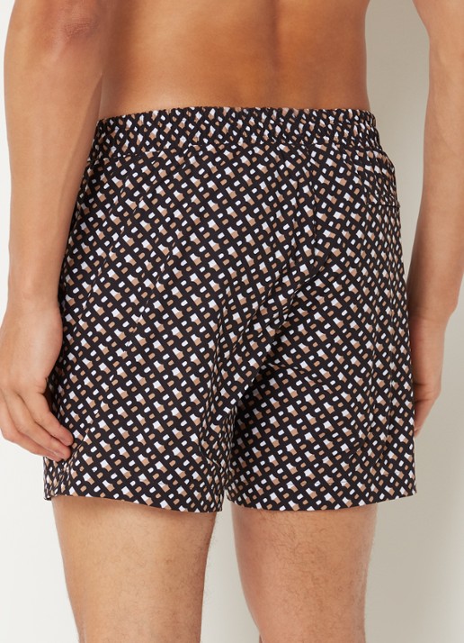 BOSS Manu zwemshorts met logoprint - achterkant 3 diepzwart