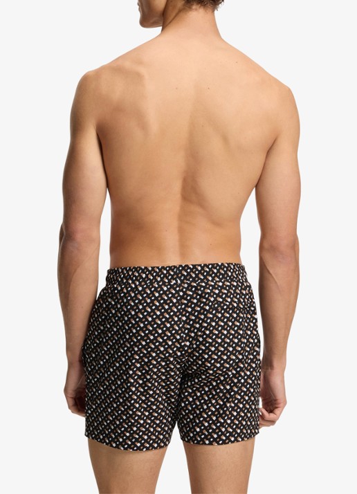 BOSS Manu zwemshorts met logoprint - achterkant 4 zwart