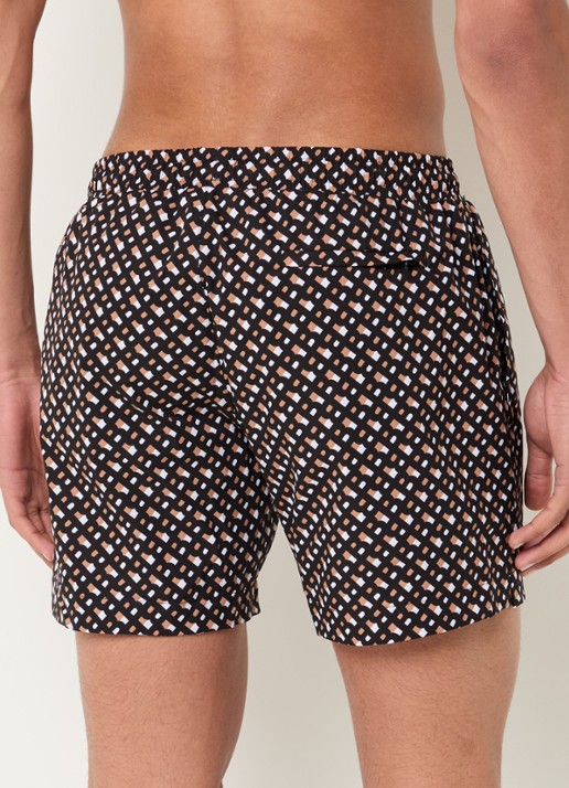 BOSS Manu zwemshorts met logoprint - achterkant 5 zwart