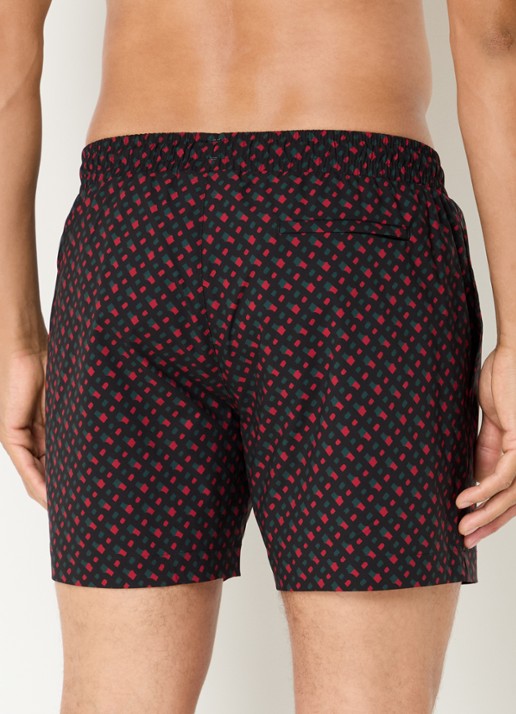 BOSS Manu zwemshorts met logoprint - achterkant 3 rood