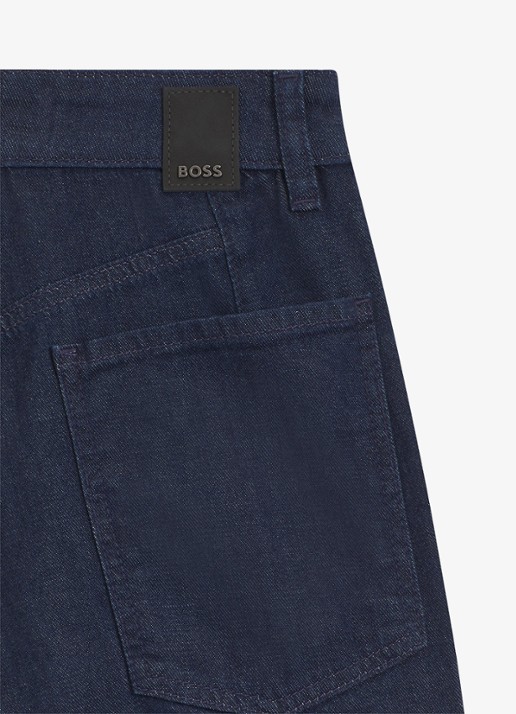 BOSS Mid waist flared jeans met stretch - detail 6 indigo