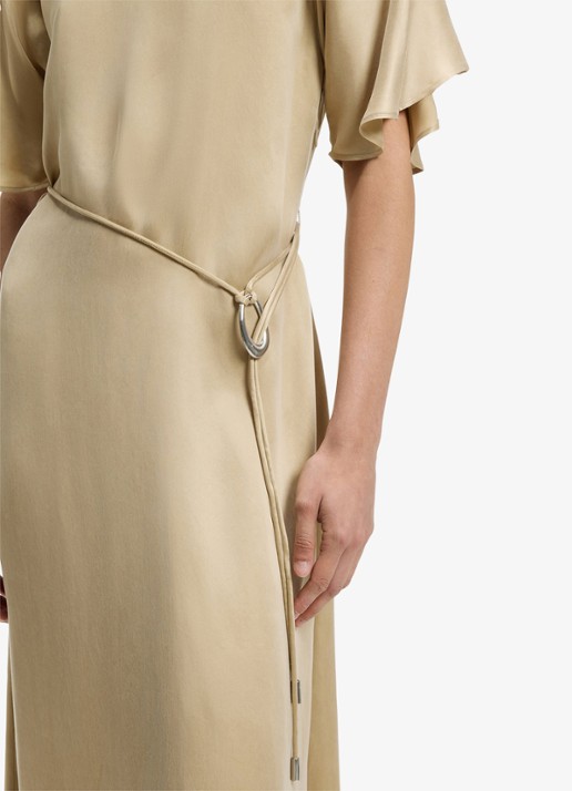 BOSS Midi jurk met ceintuur - detail 2 rust/copper-222 / beige