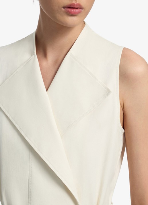 BOSS Midi jurk met ceintuur - detail 4 wit