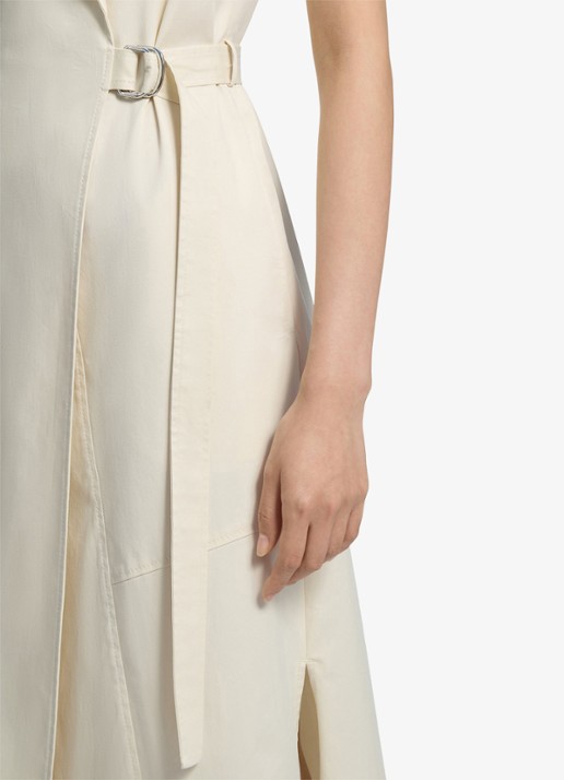 BOSS Midi jurk met ceintuur - detail 5 wit
