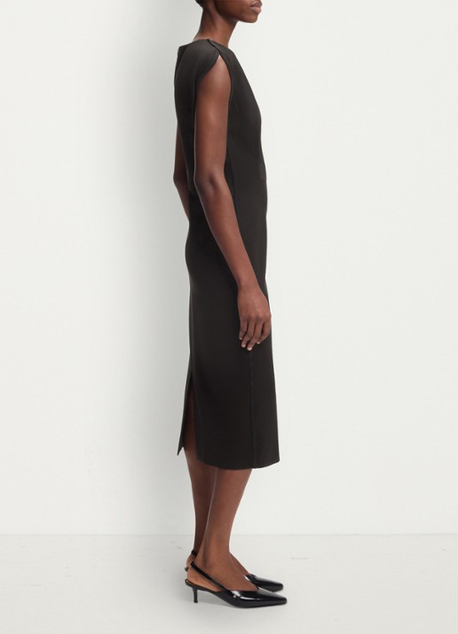 BOSS Midi jurk met split - detail 2 zwart