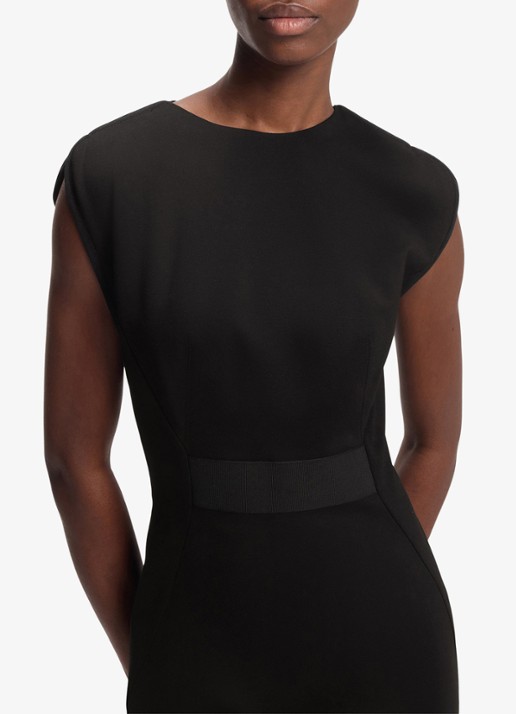 BOSS Midi jurk met split - detail 3 zwart