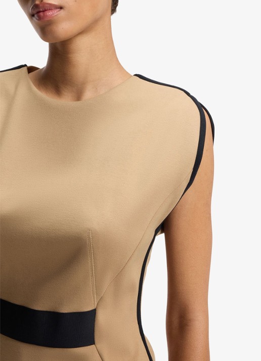 BOSS Midi jurk met split - detail 6 beige