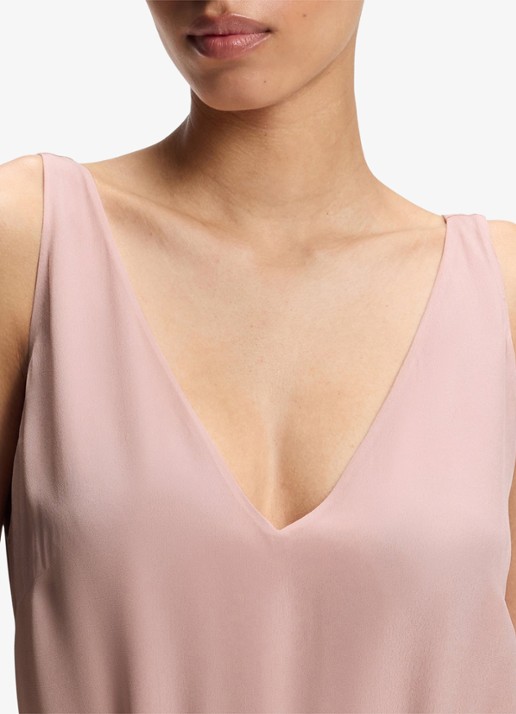 BOSS Midi jurk met strikceintuur - detail 4 lichtroze