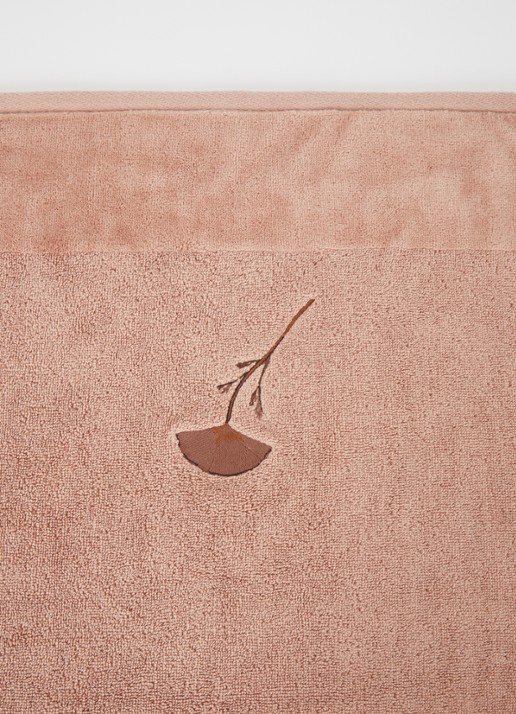 BOSS Midnight badhanddoek 50 x 100 cm - detail oudroze