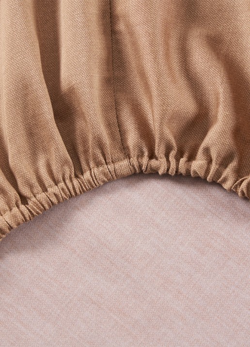 BOSS Midnight hoeslaken, hoekhoogte 30 cm - voorkant 2 beige