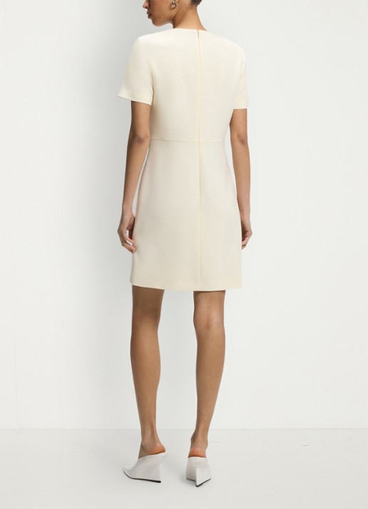 BOSS Mini jurk met steekzakken - achterkant 3 creme
