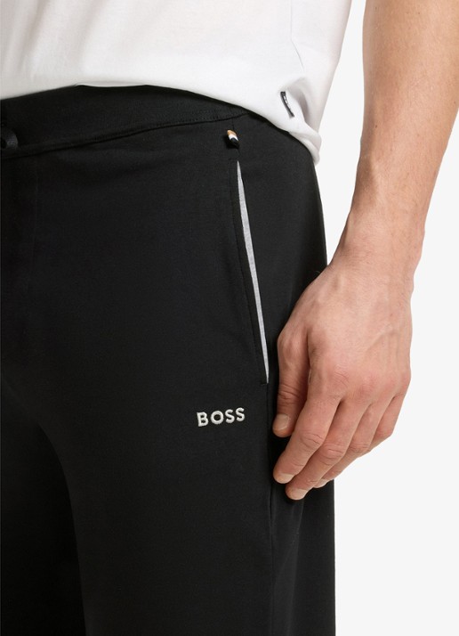 BOSS Mix&Match loungebroek met logoborduring - detail 5 zwart