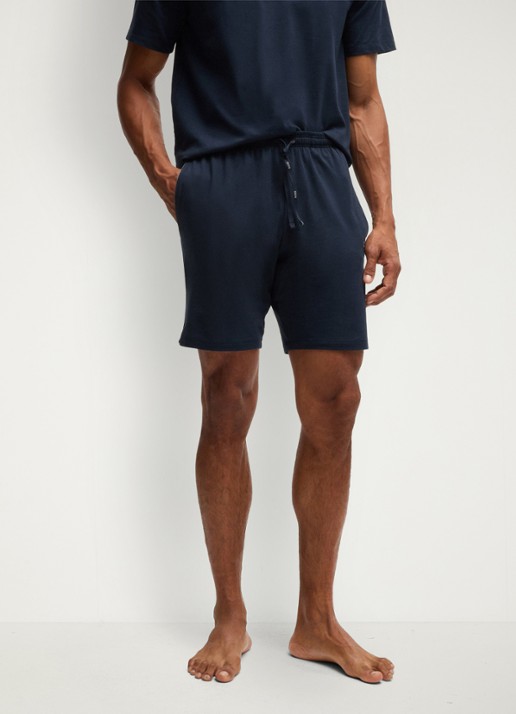 BOSS Mix&Match straight fit korte loungebroek met logo