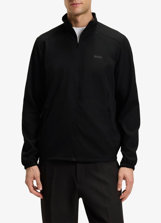 BOSS Mix&Match sweatvest met logoborduring en steekzakken