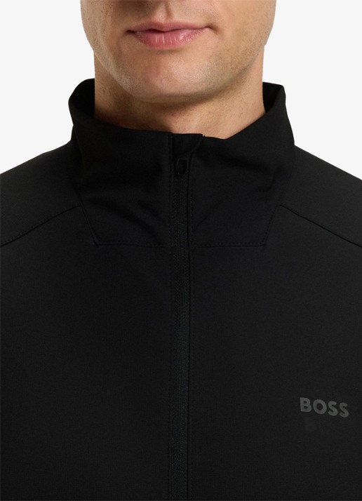 BOSS Mix&Match sweatvest met logoborduring en steekzakken - detail 5 zwart