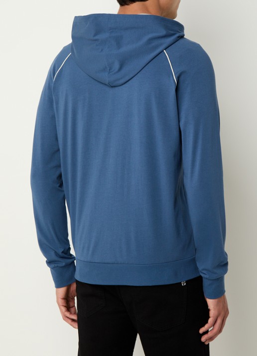 BOSS Mix&Match sweatvest met logoborduring en steekzakken - achterkant 5 medium blue-425 / blauw