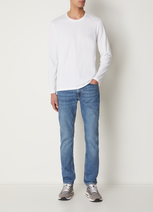 BOSS Mix&Match T-shirt met logoborduring - voorkant 3 wit