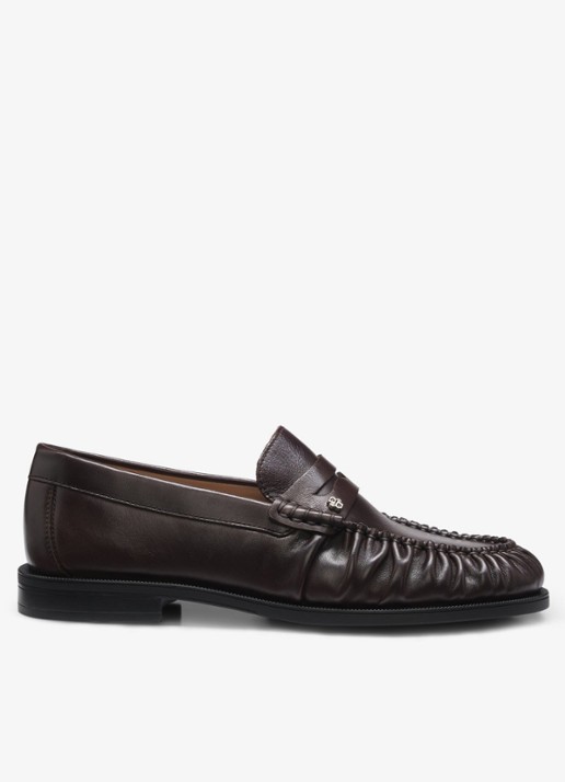 BOSS Mocassin van leer