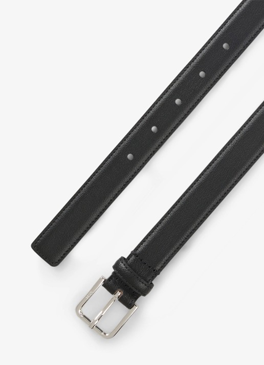 BOSS Navy riem van leer  - detail 4 zwart